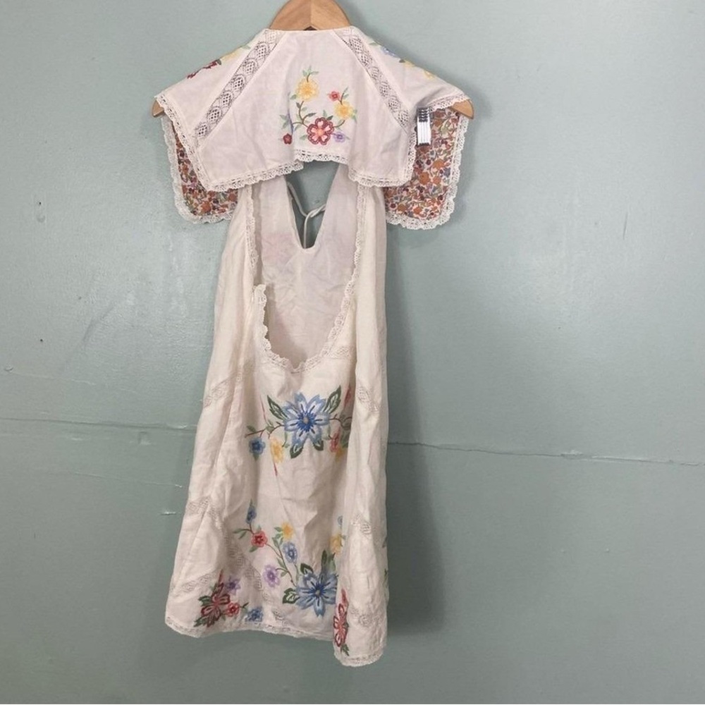Free People Willow Embroidered Mini Dress Floral White size XS NWT - Picture 4 of 5